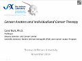 Cover of PDX and Individualized Cancer Therapy Video Presentation by Carol Bult