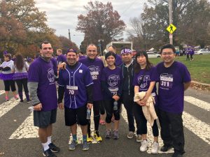 Isidore Rigoutsos with Group of Runners at PurpleStride